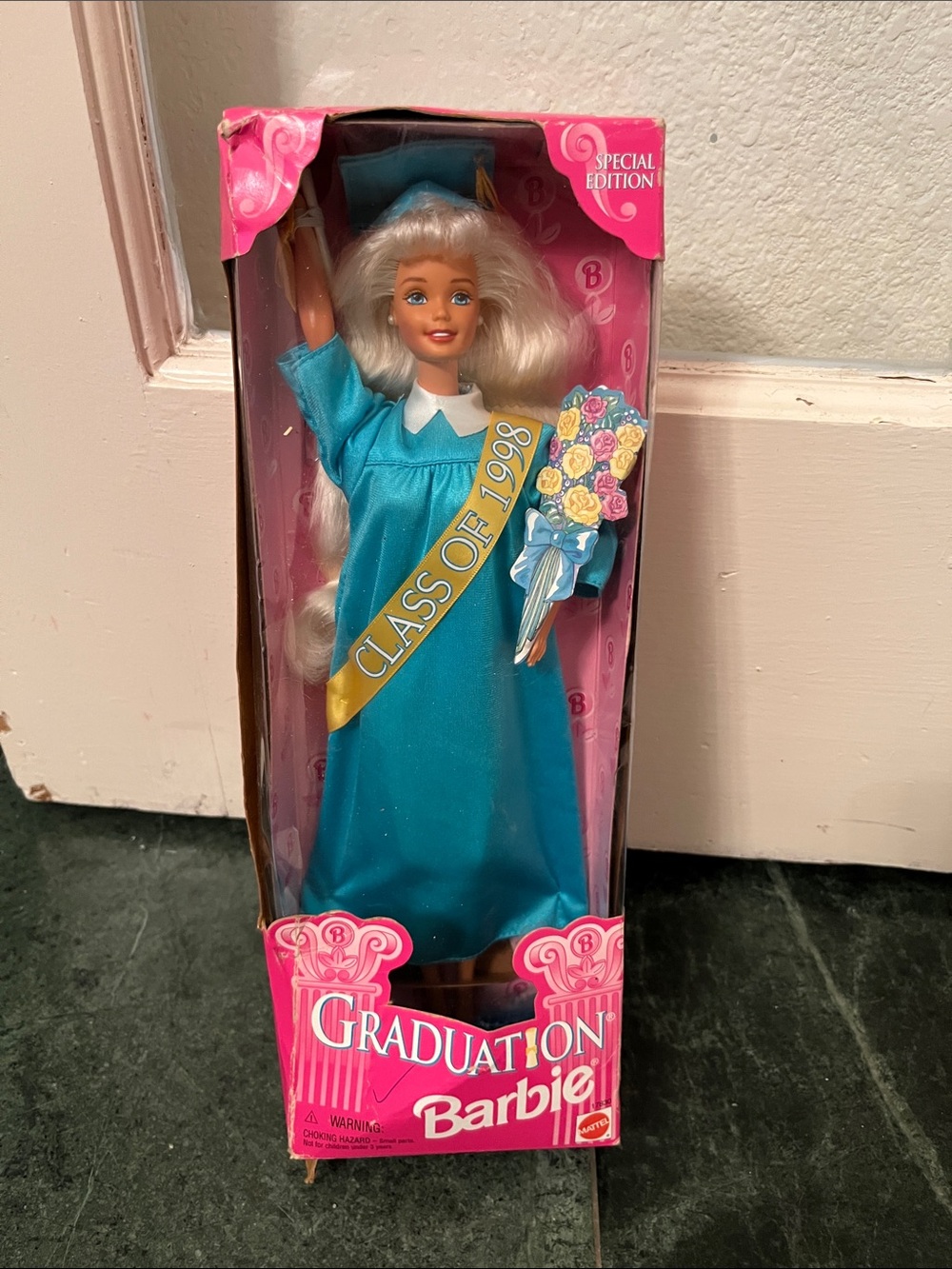 Barbie Special Edition Blue-Teal Graduation Doll with Gold Sash
